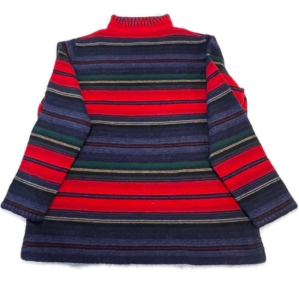 Ralph Lauren Vintage Navajo Southwest Aztec Striped Pullover Sweater Med